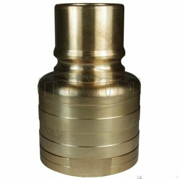 Dixon DQC H Industrial Interchange High Volume Female Plug, 1-1/4-11-1/2 Nominal, Female NPTF, Brass H10F10-B